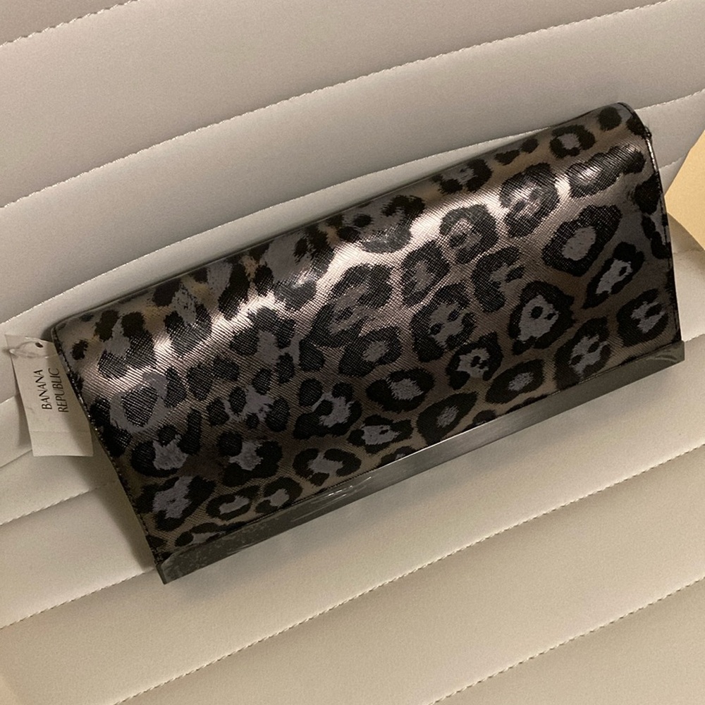 Brand new clutch purse grey and black never used